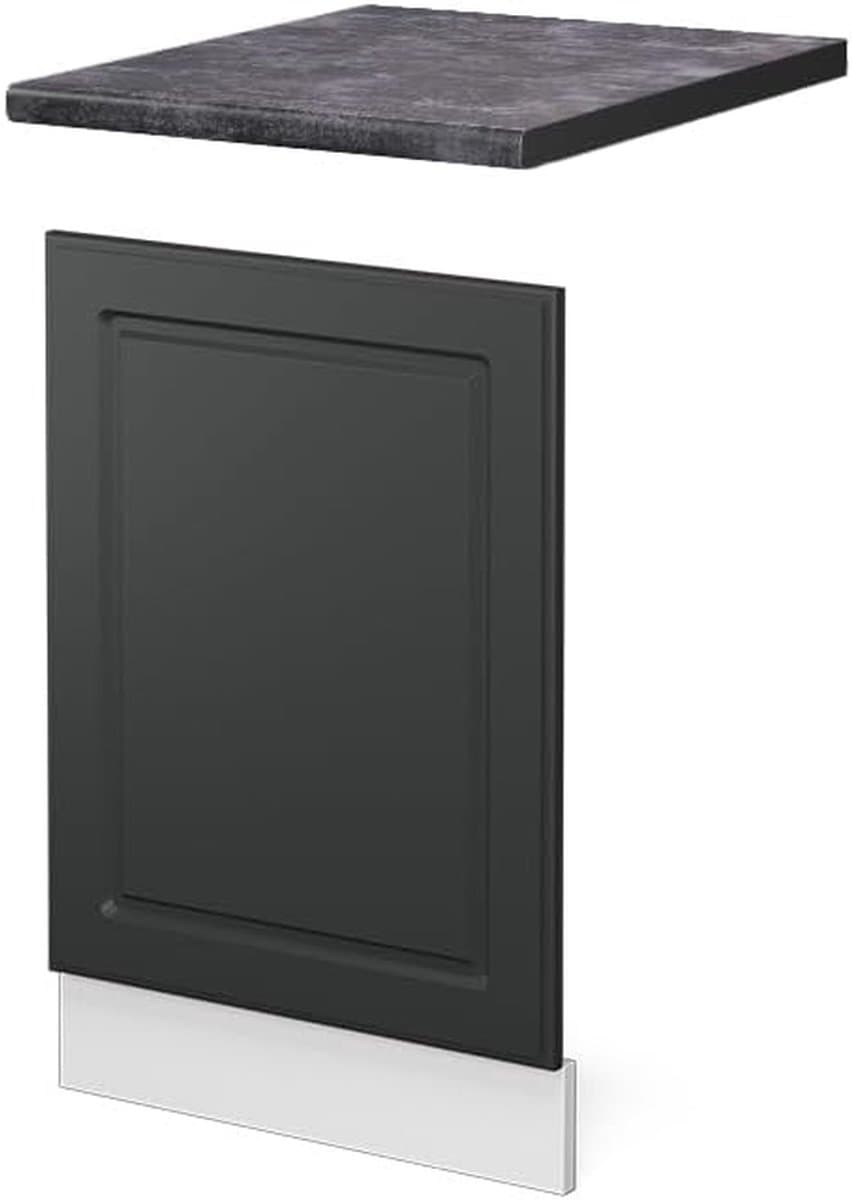 Frontpaneel Vaatwasser - Keukenfront Deur - Keuken Opknappen - Onderhoudsvriendelijk Materiaal - 45 cm Breed - Antraciet — afbeelding 1