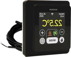 Slimme Thermostaat - Kamerregelaar Wifi - Verwarming Regelen - Met Vloersensor - 86 x 86 cm - Zwart