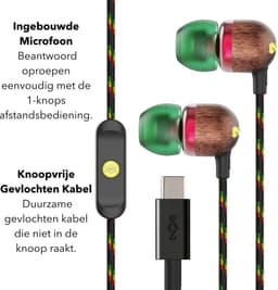 HOUSE OF MARLEY Smile Jamaica USB-C In-ear Bedrade oordopjes Met Noise-cancelling Rasta — thumbnail 4