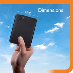 Externe Harde Schijf - Opslagmedium Draagbaar - Bestanden Opslaan - USB 3.0 Compatibel - 3000 GB - Zwart — thumbnail 2