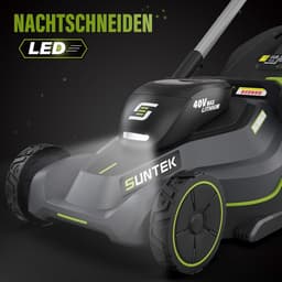 Accu Grasmaaier - Elektrische Duwmaaier - Gazon Onderhoud - App Bediening - 43 cm Snijbreedte - Zwart — thumbnail 4