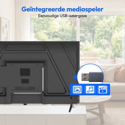 MEDION 100.3 cm 40" Full HD TV geïntegreerde DVD speler Triple Tuner DVB-T2 HD DVB-C DVB-S2 2x HDMI USB sleeptimer mediaspeler VESA CI+, MD840003 — thumbnail 3