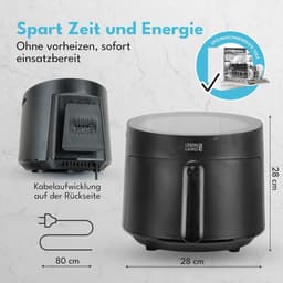 Hete Lucht Frituur - Airfryer Frituur - Gezond Koken - 8 Programma's - 5 Liter - Zwart — thumbnail 3