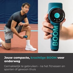 Thijox - Boom Massagepistool - Compact Spiermassageapparaat met 4 Opzetstukken, Krachtige Triggerpointmassage, 5 Intensiteitsniveaus, Batterij voor On — thumbnail 3