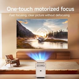 Mini Beamer - Draagbare Projector - 200 ANSI Lumen - 1280x720 Resolutie - Android 11 - WiFi Bluetooth - Voor Thuisbioscoop — thumbnail 3