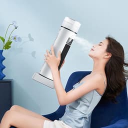 Airco Ventilator - Persoonlijke Koeler - Thuiswerken Comfort - Mist Verkoeling - 37 cm Hoog - Wit — thumbnail 5