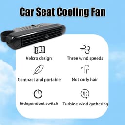 Draagbare USB-ventilator voor auto, USB-ventilator met 3 snelheidsmodi, instelbare dubbele wind, 180 graden sterke wind, geluidsarm, voor auto, vrachtwagen — thumbnail 4