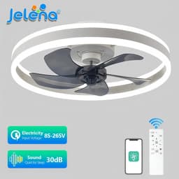 Cventrix plafondventilatorlamp - Plafondventilator met Verlichting en Afstandsbediening - Plafondlamp met ventilatorVentilatorlamp - Verlichtingsarmaturen - Woondecoratie — thumbnail 3