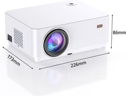 Bluetooth beamer, 4K, Android OS-projector, Native 1080P met autofocus, 800 ANSI lumen, mini-projector voor thuisbioscoop, outdoor, tuin, woonkamer, 9000+ apps, HDMI USB (wit) — thumbnail 2