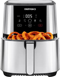 Airfryer - Heteluchtfriteuse Friteuse - Gezond Koken - Compact Design - 5 Liter - Zilverkleurig — thumbnail 1