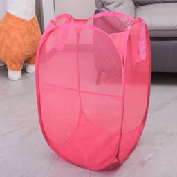 Wasmand Gaas - Opvouwbare Mand - Was Sorteren - Luchtcirculatie - 45 Liter - Rood — thumbnail 5