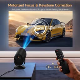 SnelShoppen - Mini Projector Met WiFi en Bluetooth, Draagbare Projector Native 1080P, 4K Ondersteuning, 180° Verstelbare Stand, Max 180 Inch Beeldsche — thumbnail 2