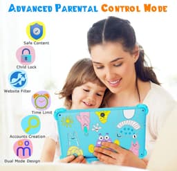 SnelShoppen - Kids Tablet 7 Inch Android Tablet voor Kinderen met 32GB Geheugen, WiFi, Ouderlijk Toezicht en Geïnstalleerde Leer-Apps voor Jongens en — thumbnail 3