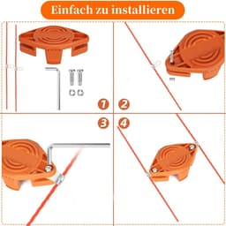 SnelShoppen - 14x Vervangende Maai Bladen en 8x Extra Sterke Draad voor Draadloze Grasmaaier, Geschikt voor 20V Trimmers, Plastic, Tuinaccessoires — thumbnail 3