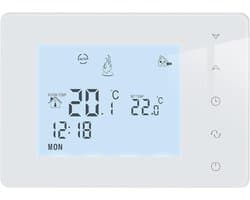 Slimme Thermostaat voor Ketel - Programmeerbare Kamerthermostaat op Batterijen - Klokthermostaat 2 Draad - Werkt op 2 AA-batterijen BOT-W306