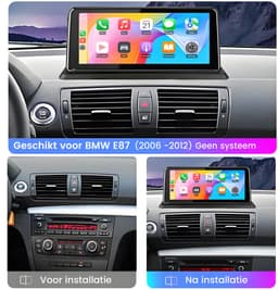 Awesafe Autoradio - Geschikt voor BMW 1 Serie E81 E82 E87 E88 2006 t/m 2012 - Linux Systeem - Draadloos CarPlay & Android Auto - Bluetooth WIFI - Radio Scherm - 10.25 Inch Multimedia Touchscreen - 2006 2007 2008 2009 2010 2011 2012 — thumbnail 3
