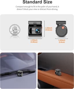 Thijox - Winzige Dashcam Auto 2K 1296P QHD Mini Camera met Spraakbediening, 32GB SD Kaart, WDR/3D DNR, Super Nachtzicht, G-sensor en Parkeermodus — thumbnail 5