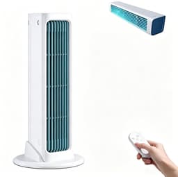 Kraftverdia – fan — Airconditioningventilator – Draagbare vloer-/tafelventilator – Autoventilator – Stille werking – Geschikt voor slaapkamers, kantoren, auto's en reizen — thumbnail 1