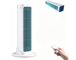 Kraftverdia – fan — Airconditioningventilator – Draagbare vloer-/tafelventilator – Autoventilator – Stille werking – Geschikt voor slaapkamers, kantoren, auto's en reizen