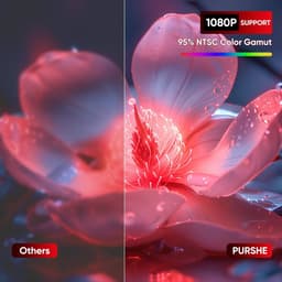 SnelShoppen - Mini Projector 4K Full HD met Elektrische Focus, Auto Keystone Correctie, WiFi 6, Bluetooth 5.2, Draagbare Beamer voor Thuisbioscoop, Bu — thumbnail 2