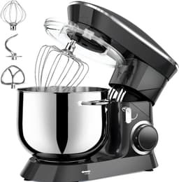 NIVA® Deegmachine - Mixer met Kneedhaak - Kneedmachine - Zwart - 42cm x 36cm x 27cm — thumbnail 1