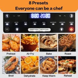 Heteluchtfriteuse – Airfryer - Airfryer Oven XXL - 12L - Dubbele Kookkamer Instelbaar - 2000W - 240V - 8 Voorgeprogrammeerde Programma's - LED Touchscreen - Kijkvenster - Zwart — thumbnail 1