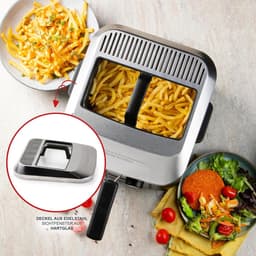 Friteuse XL - Frituurpan Elektrisch - Grote porties maken - Koude zone technologie - 4 Liter - Zwart — thumbnail 2