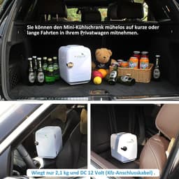 Mini Koelkast 4L - 2-in-1 Koelen en Warmhouden - 220V/12V - Draagbaar - Kantoor, Slaapkamer, Auto, Camping — thumbnail 2
