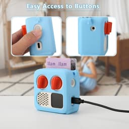 Siliconen Hoesje, Geschikt voor Yoto Mini (Editie 2024), Reistas met Verstelbare Schouderriem, Beschermhoes voor Yoto Mini-Speler, lichtblauw — thumbnail 4