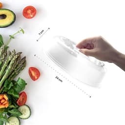 BPA-vrije magnetronklokken voor keuken - 24 cm magnetron deksels (2 stuks) — thumbnail 2