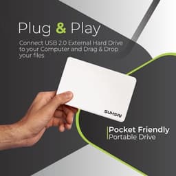 Draagbare Externe Harde Schijf 1TB - 2,5 Inch Opslag voor Back-up - USB 2.0 Compatibel met PC, Mac, Laptop & Chromebook — thumbnail 3