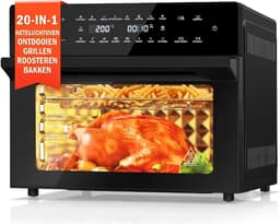 JCP® Airfryer met Stoom Functie - Airfryer met Stoomfunctie - Heteluchtfriteuse - Zwart - 46cm x 43cm x 37cm — thumbnail 1