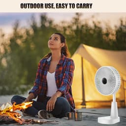 Draagbare opvouwbare ventilator voor thuis, op de camping, buiten en op kantoor; compact en duurzaam — thumbnail 4