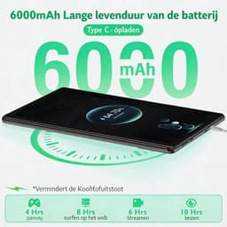 SnelShoppen - 10.1" Android 15 Tablet T30 Octa-Core 18GB RAM 128GB + 1TB TF, IPS 1280x800, 5MP+8MP Camera, 6000mAh, Type-C, Face ID, GPS met Case & Ch — thumbnail 4