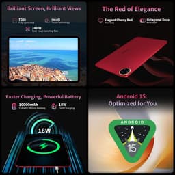 SnelShoppen - 13.4 Inch Tablet met 120Hz Scherm, 20GB RAM, 256GB Opslag, Android 15, 4G LTE, 13MP Camera, Gaming Tablet voor Werk en Entertainment — thumbnail 5