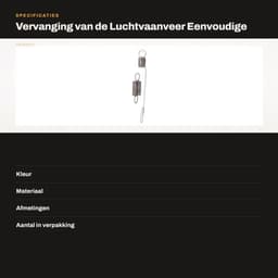 Dailygoods- Luchtvaanveer Vervanging 699056 - Eenvoudige Installatie - Herstel Spanning - Compatibel met 122H02/122K02 - Verbeterde Efficiëntie - Geschikt voor Grasmaaier - Grasmaaierveer — thumbnail 3