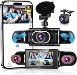 SnelShoppen - 4-Kanaals 2K Dashcam met WiFi, 360° Bescherming, Nachtzicht, 3 Inch IPS Display, G-Sensor, Ideaal voor Auto, VTC, Rijschool, Gezinsreize — thumbnail 1