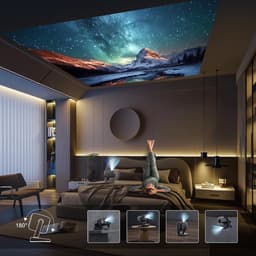 SnelShoppen - Smart Projector 4K Supported, 26000 Lumens Native 1080P Draagbare Projector met 4P/4D Keystone, Zoom, Elektrische Focus, WiFi 6, Bluetoo — thumbnail 5