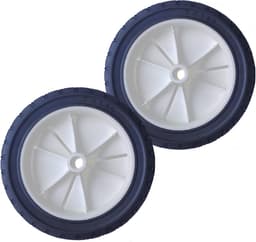 SnelShoppen - 2x Ø200mm Vervangwielen voor Grasmaaier, Kar, Luchtcompressor, Rubber Loopwielen, 12.7mm Asdiameter, Duurzaam en Gripvast — thumbnail 3