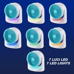 Mini airco luchtkoeler USB draagbaar met 3 snelheden, LED verlichting, ijsbakjes en verstelbare luchtstroom — thumbnail 5