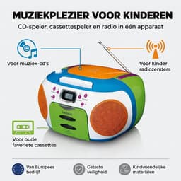 Lenco SCD-971 - Draagbare radio met cassette speler - Kids — thumbnail 5
