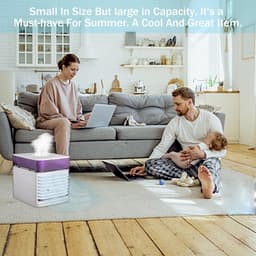 SnelShoppen - Draagbare Airconditioning 4-in-1, Compacte Persoonlijke Luchtkoeler, Bureau Airco met 3 Windsnelheden, Ideaal voor Thuis, Kantoor, Campi — thumbnail 1