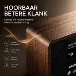Imperial DABMAN i110 - Internetradio - WiFi - Mediaspeler - Bluetooth - Hout — thumbnail 4