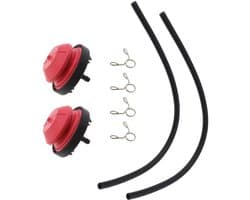 Primerpomp Set - 2 x Brandstofpompen - 2 x Brandstofleidingen - 4 x Klemmen - Compatibel met TECUMSEH AV520 - Duurzaam Plastic - Brandstofpomp