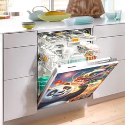 Vaatwasser Magneet Cover - Keuken Decor - Keuken Opfrissen - Universele Compatibiliteit - 58 x 66 cm - Chinees Draak Panda — thumbnail 4