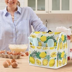 Stand Mixer Cover - Keukenmachinehoes Apparaatbeschermer - Keuken Organisatie - Met Opbergvak - 37 cm Hoog - Tropical Monstera — thumbnail 3