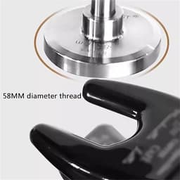 Koffie Stamper - Barista Gereedschap - Espresso Bereiding - Gelijkmatige Poederpersing - 58 mm - Zilver — thumbnail 5