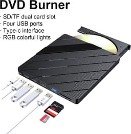 Externe Schijf - Optische Drive - Data Branden Lezen - USB C Type - 15.5 cm - Zwart — thumbnail 5