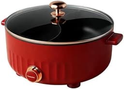 Elektrische multicooker - Kookpan - Gezellig koken - Twee smaken tegelijk - 6 liter - Wit — thumbnail 2