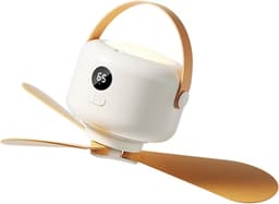 Draagbare Hangende Ventilator - Mini Plafondventilator - Ruimte Koelen - Met Geïntegreerd Licht - 27 cm Diameter - Wit — thumbnail 1